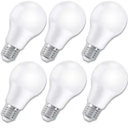 Produktbild: Oaomi E27 LED Energiespar Warmweiss Glühbirne, 7 Watt LED Lampe E27, ersetzt 70W Halogenlampe, A60 Leuchtmittel, 2700 Kelvin Warmweiß, 200° Abstrahlwinkel Energiesparlampe, 6 Stück 230V(A60-1)