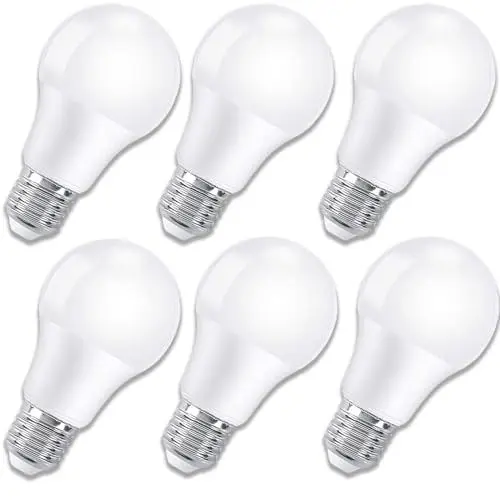 Produktbild: Oaomi E27 LED Energiespar Warmweiss Glühbirne, 7 Watt LED Lampe E27, ersetzt 70W Halogenlampe, A60 Leuchtmittel, 2700 Kelvin Warmweiß, 200° Abstrahlwinkel Energiesparlampe, 6 Stück 230V(A60-1)