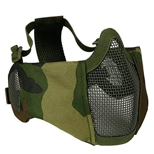 Produktbild: OAREA Tactical Airsoft Maske Halbunterseite Metall Stahlnetz Die Feld Elite Gehörschutz Outdoor Paintball