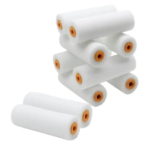 Produktbild: OATIPHO 10 Stk Farbrollerpinsel Pinsel Für Wände Farbroller-kit Schaumrollenfarbe Hausanstrichzubehör Farbrollerbürste 4-zoll-farbrollerabdeckungen Rollpinsel Weiß Schwammabdeckung Geprägt