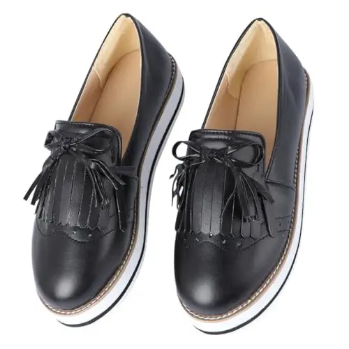 Produktbild: OATIPHO Modische Flache Pumps Mit Quasten-Design Für Damen Muffin-Einzelschuhe Runde Zehenpartie Bequeme Sohle Für Arbeit Dating Shopping Hochzeitsfeier