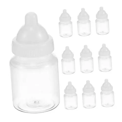 Produktbild: OATIPHO 24 Stück Boxen Babyflasche Pralinenschachtel Süßigkeiten aus der Babyflasche Mini-Babyflaschen Bulk-Babyflaschen Babyflaschen groß -Dusche-Flaschen Plastik Weiß