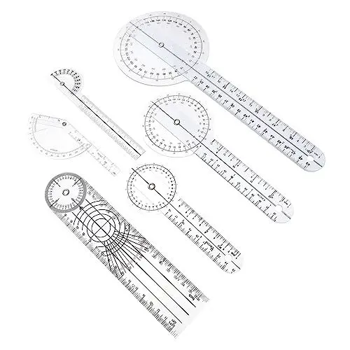 Produktbild: OATIPHO 6St Herrscher Winkelmesser Lineal rotary tool werkzeug digitaler Messschieber Rotationsgoniometer Winkellineal aus Kunststoff Präzision Maßband Briefpapier Lineal Lineal