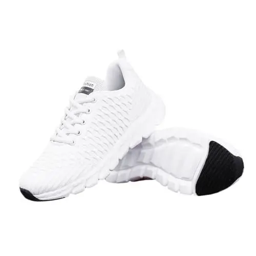 Produktbild: OATIPHO Modische Freizeit-Joggingschuhe für Damen Bequeme Laufschuhe Atmungsaktives Material Weiche Sohle Schwarz Größe 38