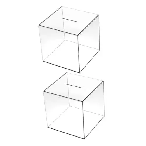 Produktbild: OATIPHO Heimzubehör 2St transparentes Sparschwein durchsichtiges Sparschwein für Erwachsene Spardose Münzen Tischsparkasse Geld sicher für Kinder Schreibtisch Container Münzglas