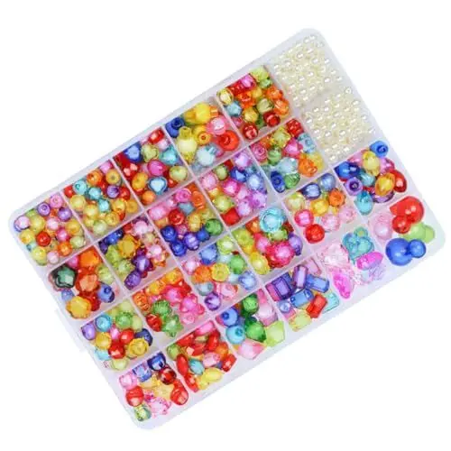 Produktbild: OATIPHO Kinderspielzeug 24 Kidcraft-spielset Spielzeug Bunter Schmuck Mädchenschmuck Perlen Handbuch Kind Kinderperlen