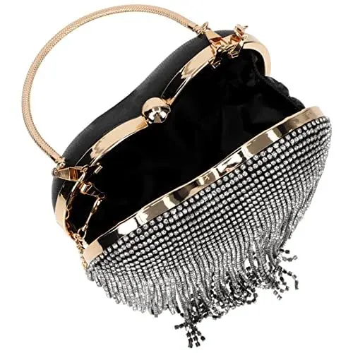 Produktbild: OATIPHO Luxus Abendtasche Damen Herzform Handtasche Mit Strass Für Hochzeit Party Und Festliche Anlässe Elegante Clutch Für Besondere Events