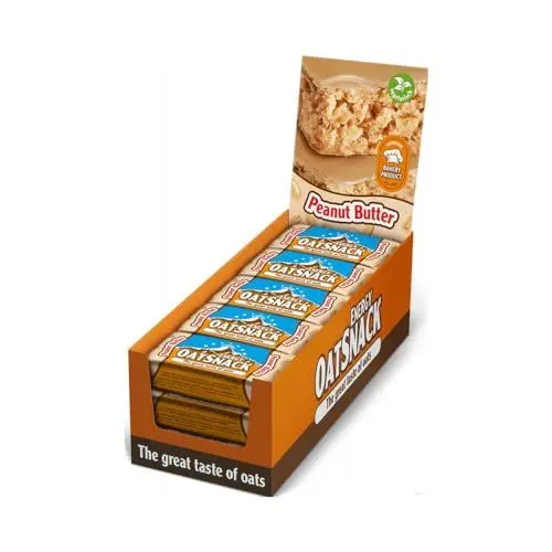 Produktbild: EnergyOatSnack Peanutbutter (15x65g) | Kohlenhydrat Energieriegel mit Haferflocken für Sport & Freizeit | Langanhaltende Energie & leckerer Geschmack | Handgemacht & Veggie | Das Original
