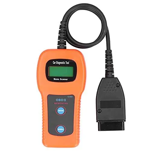 Produktbild: OBDII Scanner, Motordiagnose-Fehlerspeicher-Leser für PKW, LKW, Fahrzeuge, 2-Zeilen-LCD-Display, Kunststoffgehäuse