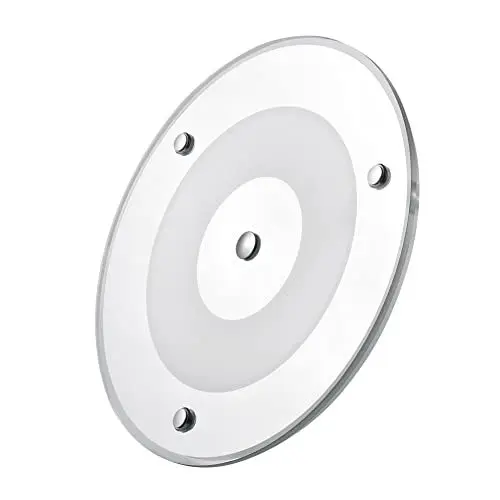 Produktbild: Obeaming Wohnmobil 12V LED Deckenleuchte, 185mm 9W 720lm 3000K Dimmbar Panel Leuchte für Boot Yacht Innenbeleuchtung, 24V Aufbauleuchte Rund mit Touch Dimmer Schalter Zwei Farbe(Warm Weiß/Blau)