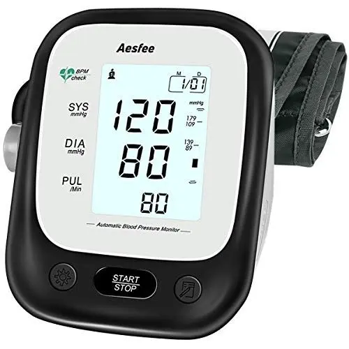 Produktbild: Oberarm-Blutdruckmessgerät Digitales Blutdruckmessgerät mit 22-36cm Verstellbare Manschette, Automatischen Blutdruckmessung und Pulsmessung, Hintergrundbeleuchtetes Display & Dual-User-Modus