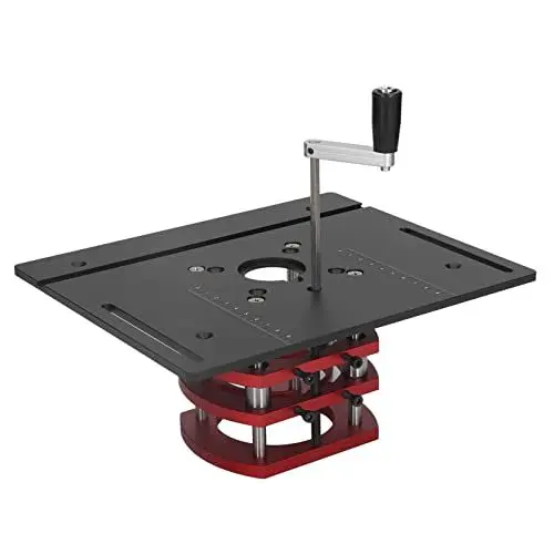 Produktbild: Oberfräsenlift, Lfit Firm Fix Oberfräsentisch Universeller Manueller Lift für die Holzbearbeitung (Schwarz)