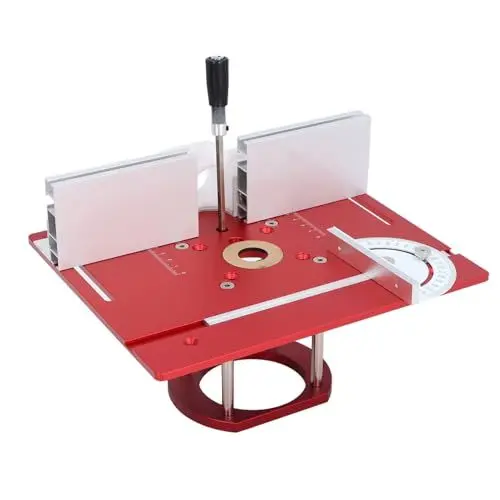 Produktbild: Oberfräsentisch-Hebewerkzeug, Kompatibel mit Holzbearbeitungsmaschinen, Manuelle Oberfräsen-Hebebasis aus Aluminiumlegierung, Maximaler Hubhub von 51 Mm, Universelles Design für