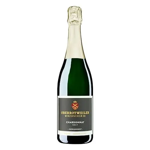 Produktbild: Oberrotweiler Chardonnay Sekt Brut FLASCHENGÄRUNG - hochwertiges Sekt-Geschenk für Frauen und Männer, Badischer Winzersekt (1 x 0,75l)