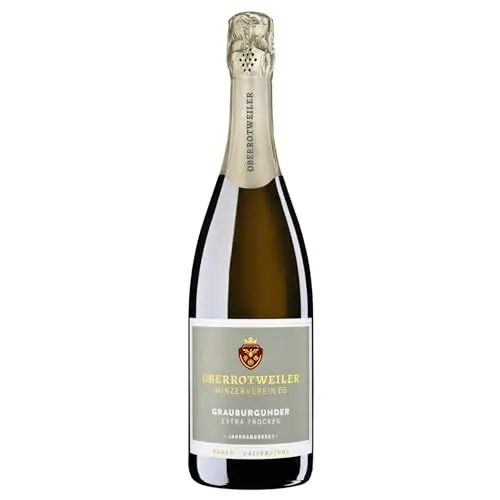 Produktbild: Oberrotweiler Käsleberg Grauer Burgunder Sekt Extra trocken - hochwertiges Sekt-Geschenk für Frauen und Männer, Badischer Winzersekt (1 x 0,75l)