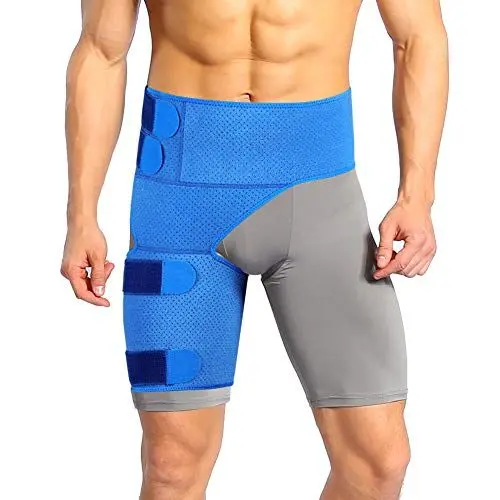 Produktbild: Oberschenkelbandage Kompression, Regulierbare Oberschenkel Bandage mit Rutschfester Gurt für Oberschenkel und Ischiasnerven Schmerzlinderung, Hilfe für Tendinitis, Muskelverletzungen Reha und Erholung