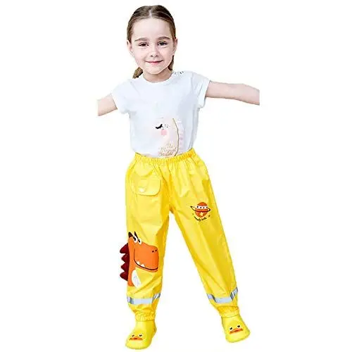 Produktbild: OBiQuzz Regenhose für, Schlamm, schmutzabweisend, Regenbekleidung Regenjacke Kleinkind 92 (Yellow, 1-2 Years)