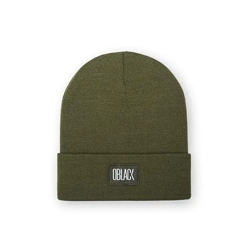 Produktbild: Oblack Mütze Herren Winter | Grün Damen Beanie Warme | Green Camo Wintermütze Strickmütze | Dehnbare Weiche Wollmütze mit Bündchen | Weich & Stretchy Atmungsaktiv Unisex Mütze