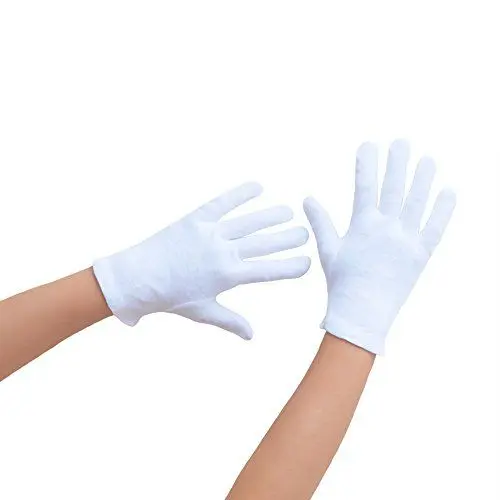 Produktbild: Oblique-Uniuqe® Kinder Baumwoll Handschuhe in weiß - auch für kleine Erwachsenenhände geeignet