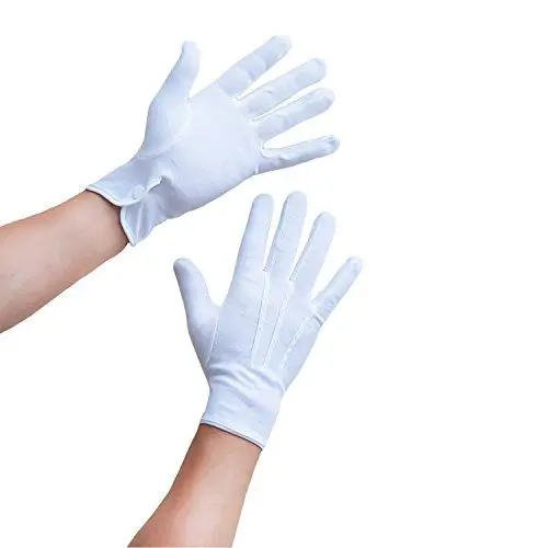 Produktbild: Oblique-Uniuqe® Weiße Handschuhe aus Baumwolle für Herren