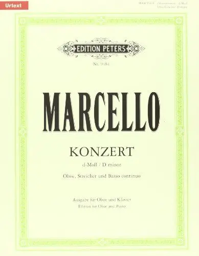 Produktbild: Oboenkonzert d-Moll für Oboe u. Klavier, Urtext (Fechner): Für Oboe, Streicher und Basso Continuo (Edition Peters)