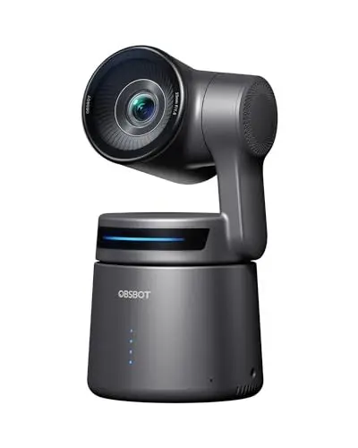Produktbild: OBSBOT Tail Air Streaming Kamera 4K, KI-Tracking PTZ Kamera mit NDI, intelligenter App, Gestensteuerung, HDMI/USB-C kabellos, Videocamera für Vlogging
