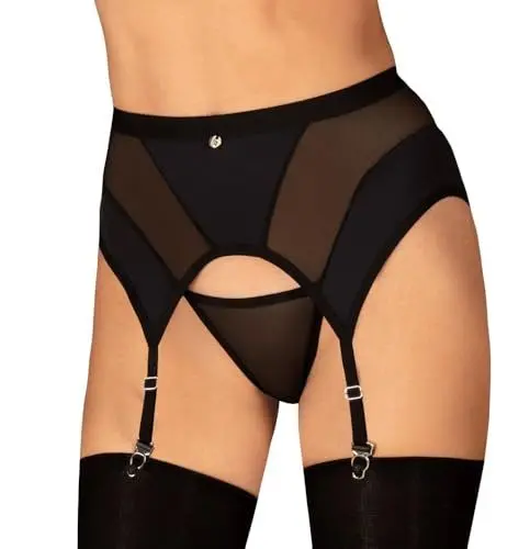 Produktbild: Obsessive Strumpfhalter, Schwarz, XL/XXL
