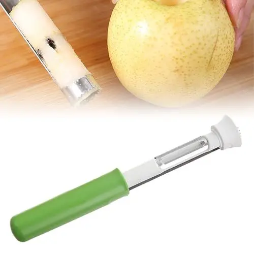 Produktbild: Obstschäler, Sämaschine, Edelstahl, 2-in-1-Küchenwerkzeug Zum Schälen von Kernen, Leicht, Sicher, für Alle Altersgruppen Geeignet, Tragbar, Einfach zu Hause oder auf Reisen zu