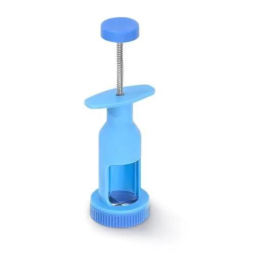 Produktbild: Valleyhike Obstschneider - Tomatenschneider, Trauben Schneider für Kleinkinder, Kirsch Erdbeer Lebensmittel Weintrauben Schneider - BPA Free, Edelstahl, Blau, Kunststoffgriff