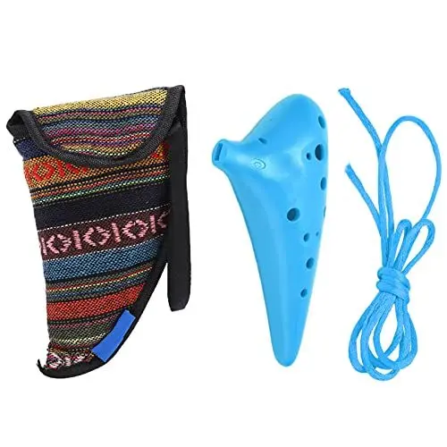 Produktbild: Ocarina ABS C Tune 12 Loch Musikinstrument für Erwachsene Kinder Professionelle Lernende Bequem zu Halten und zu Spielen Musikinstrument Geschenkidee(Blau)