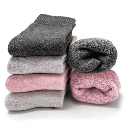 Produktbild: Occulto Damen Warme Thermosocken 6er Pack (Modell: Smilla) Pink Grau 39-42