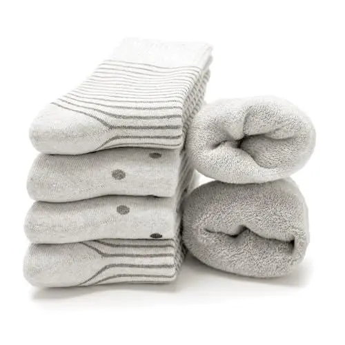 Produktbild: Occulto Damen Warme Thermosocken 6er Pack (Modell: Smilla) Grau-punkte 35-38