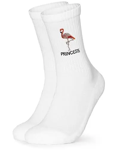 Produktbild: Occulto Damen & Herren Tier Motiv Tennis Socken 1er Pack (Modell: Jamie) Flamingo 35-38
