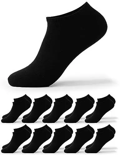 Produktbild: Occulto Herren Basic Sneaker Socken 10-20er Pack (Modell: Alex) 10 X Schwarz 39-42