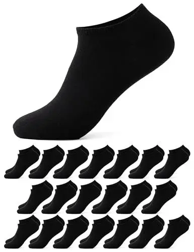 Produktbild: Occulto Herren Basic Sneaker Socken 10-20er Pack (Modell: Alex) 20 X Schwarz 43-46