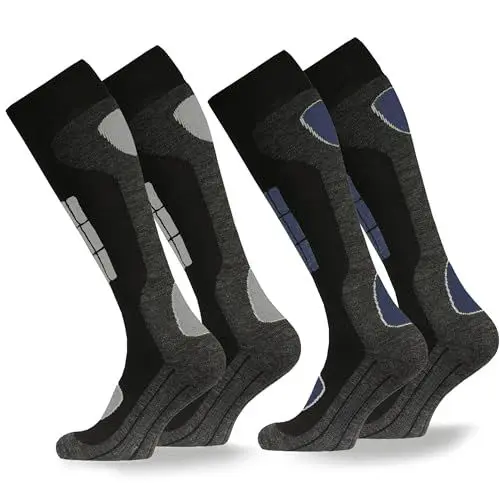 Produktbild: Occulto Herren Skisocken 2er Pack, 4er Pack (Modell: Felix) 2 Paar Blau Anthrazit 43-46