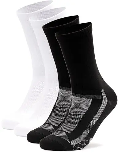 Produktbild: Occulto Herren & Damen Rennradsocken 2er Pack (Modell: Eddy), Fahrradsocken 1 X Schwarz 1 X Weiß 39-42