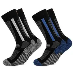 Produktbild: Occulto Kinder Skisocken 2er Pack (Modell: Charlie) Blau-Schwarz 35-38