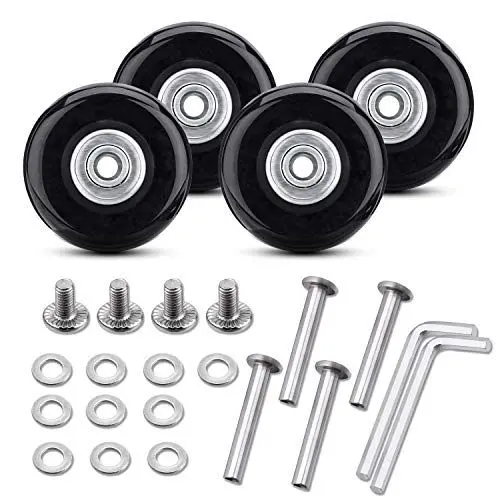 Produktbild: OCGIG 2 Paar 50x18mm Gepäckkoffer Ersatzräder mit Achsen Schlüssel Reparaturwerkzeug für Lager