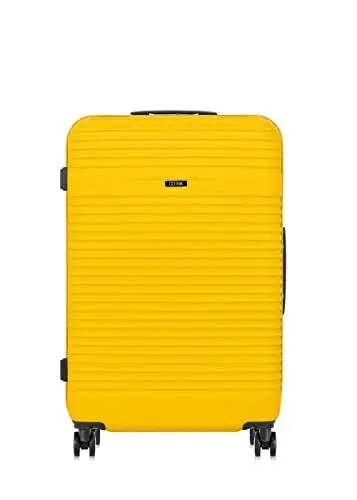 Produktbild: OCHNIK Großer Koffer | Hartschalenkoffer | Material: ABS | Farbe: gelb | Größe: L | Maße: 76x51x30cm | Volumen: 97 Liter | 4 Rollen | Hohe Qualität