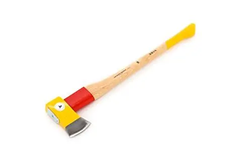 Produktbild: OCHSENKOPF Spalt-Fix-Axt, Spaltaxt mit Rotband-Plus Stielbefestigung, Langlebiger Stiel aus Hickoryholz, 3,55 kg, Gelb