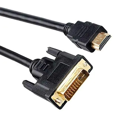 Produktbild: OcioDual 2 m HDTV auf DVI-D Dual Link 24+1 Pin Digital Video Kabel Full HD 1080p Cable Adapter Stecker für PC Monitor Schwarz