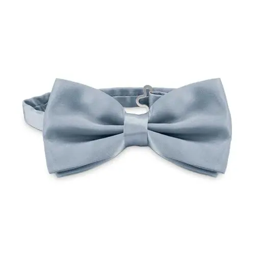 Produktbild: OcioDual Elegante Fliege für Männer in Stahlblau Unifarbenes Design mit verstellbarem Clip-Hakenverschluss, 12 cm x 6 cm, Feiern, Partys, Arbeit, Hochzeiten und Events