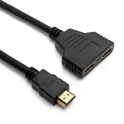 Produktbild: OcioDual HDTV Video Duplizierer von 1 PC auf 2 Bildschirme M/F-F, Splitter-Adapter-Kabel, Bildauflösung bis zu Full HD 1080p @30Hz für Laptops, Projektoren, Fernseher, Monitore