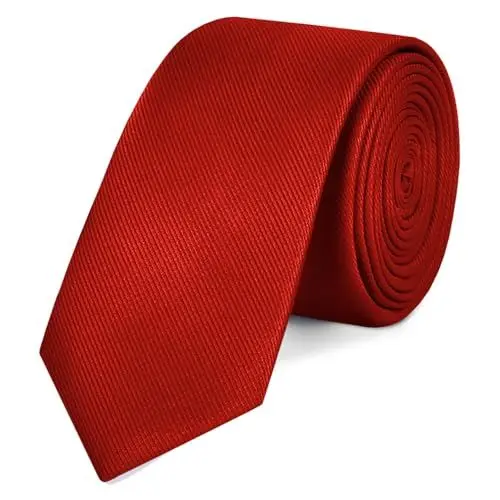 Produktbild: OcioDual Krawatte Klassisch Rot Handgefertigt, elegant für Feiern, Events, Hochzeiten, Partys und Business, Herrenkrawatte als Geschenk, Unisex, Herrenkrawatte
