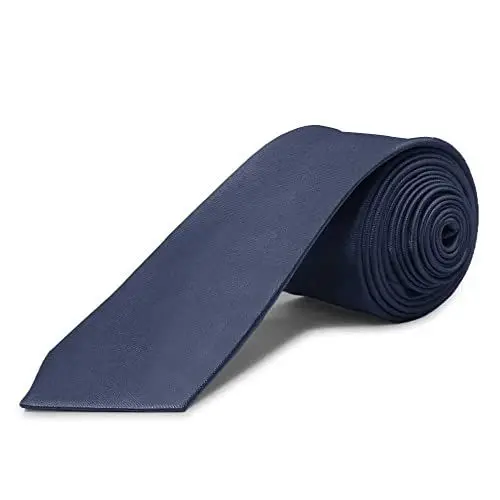 Produktbild: OcioDual Schmale Unisex-Krawatte ohne Satin-Print für Feiern und Events 100% Graues Polyester