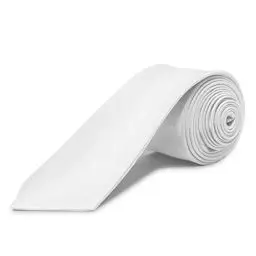 Produktbild: OcioDual Krawatten für Herren, Krawatte Weiss für hochzeitsanzug Herren, Schmale Unisex Krawatte ohne Satindruck für Hochzeit, Party, kommunion, Krawatte Damen, 100% Polyester