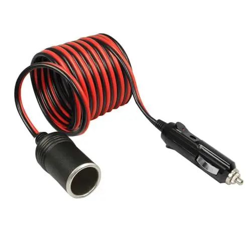 Produktbild: OcioDual Zigarettenanzünder Verlängerung 1 Meter, 12v Steckdose, Autozubehör, 12v Verlängerungskabel, Zigarettenanzünder Stecker, Stromverlängerungskabel, Steckdosenverlängerung