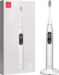 Produktbild: Oclean X Pro Elite Elektrische Zahnbürste, intelligenter Touchscreen, geräuscharm, 45 dB, 4 Modi und 32 Intensitätsstufen, 3,5 Tage Akkulaufzeit, mit Timer, Drucksensor und APP, IPX7, Grau
