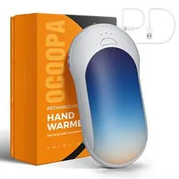 Produktbild: OCOOPA Handwärmer Elektrisch PD Schnelllade 10000 mAh, 15h Wärme, 3-stufig einstellbare, elektrischer handwärmer wiederverwendbar, USB powerbank